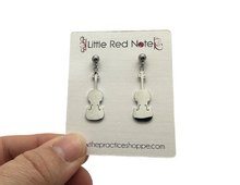 Load image into Gallery viewer, Dangle Stainless Steel Post Earrings Violin Viola Cello - Silver
