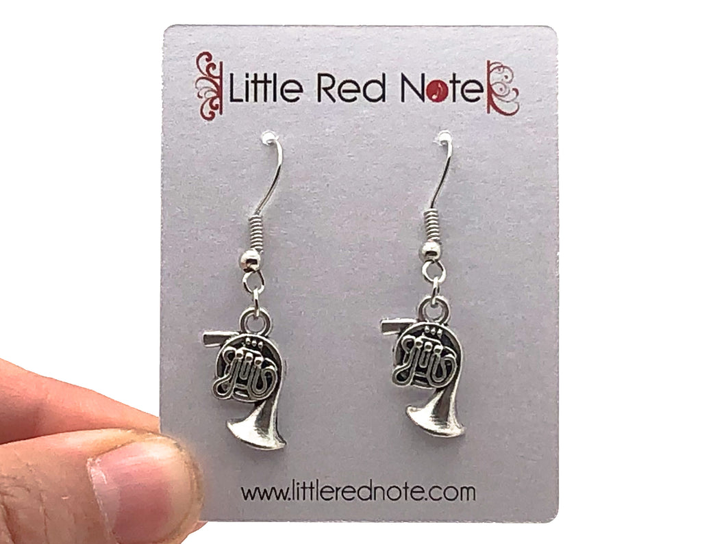 Dangle Fish Hook Horn Earrings