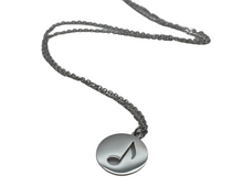 Load image into Gallery viewer, PS Stainless Steel Disc Music Note Necklace - Silver
