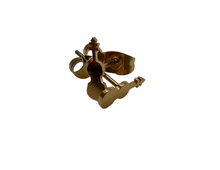 Load image into Gallery viewer, Stainless Steel PS Post Earrings Violin Viola Cello - Gold
