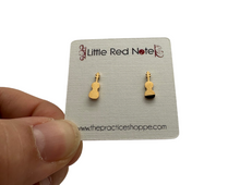 Load image into Gallery viewer, Stainless Steel PS Post Earrings Violin Viola Cello - Gold
