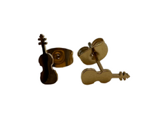 Load image into Gallery viewer, Stainless Steel PS Post Earrings Violin Viola Cello - Gold
