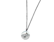 Load image into Gallery viewer, PS Stainless Steel Disc Music Note Necklace - Silver
