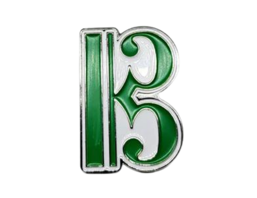 Alto Clef Enamel Pin - Green