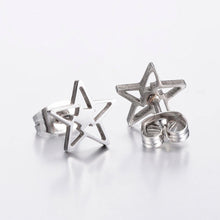 Load image into Gallery viewer, Stainless Steel Post Earrings Star Design
