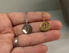 Load image into Gallery viewer, PS Stainless Steel Disc Bass Clef Necklace
