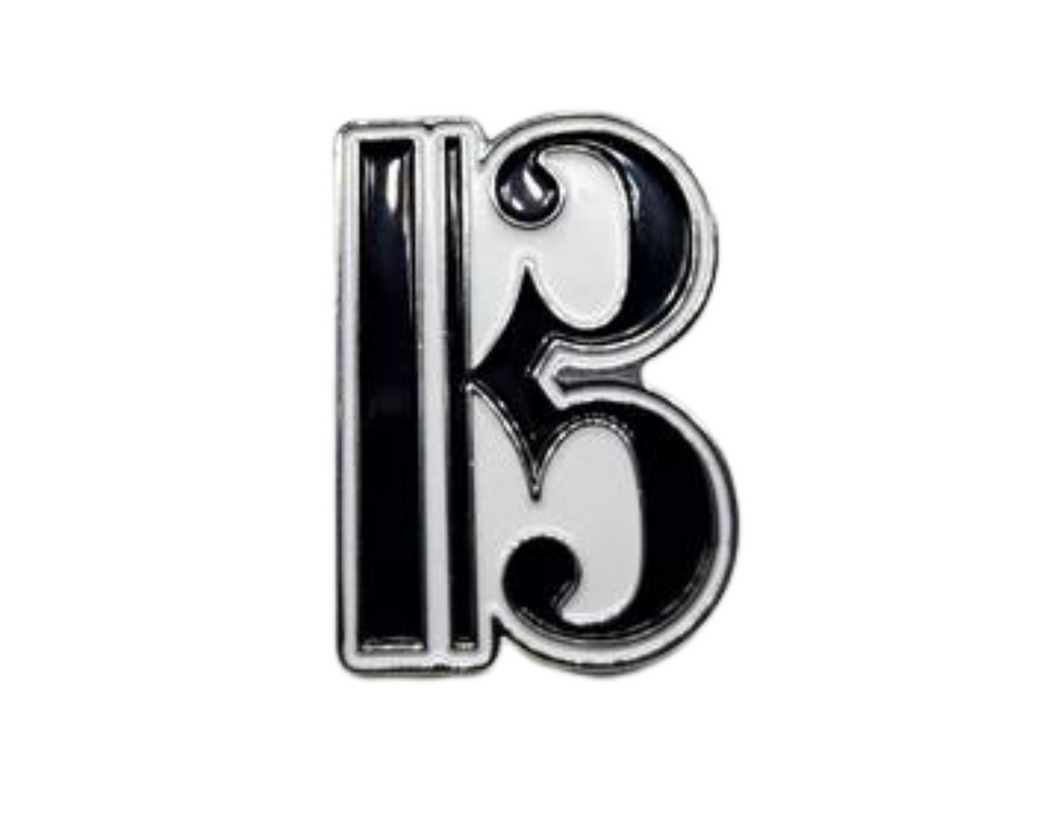 Alto Clef Enamel Pin - Black