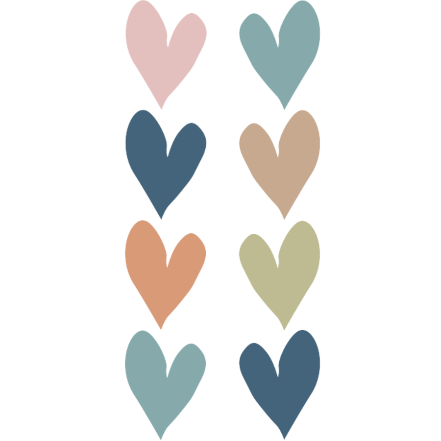 TCR Hearts Mini Stickers