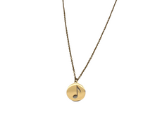 Load image into Gallery viewer, PS Stainless Steel Disc Music Note Necklace - Gold
