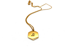 Load image into Gallery viewer, PS Stainless Steel Hexagon Notes Necklace
