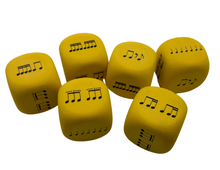 Load image into Gallery viewer, Foam Twinkle Rhythm Dice - 2 inches
