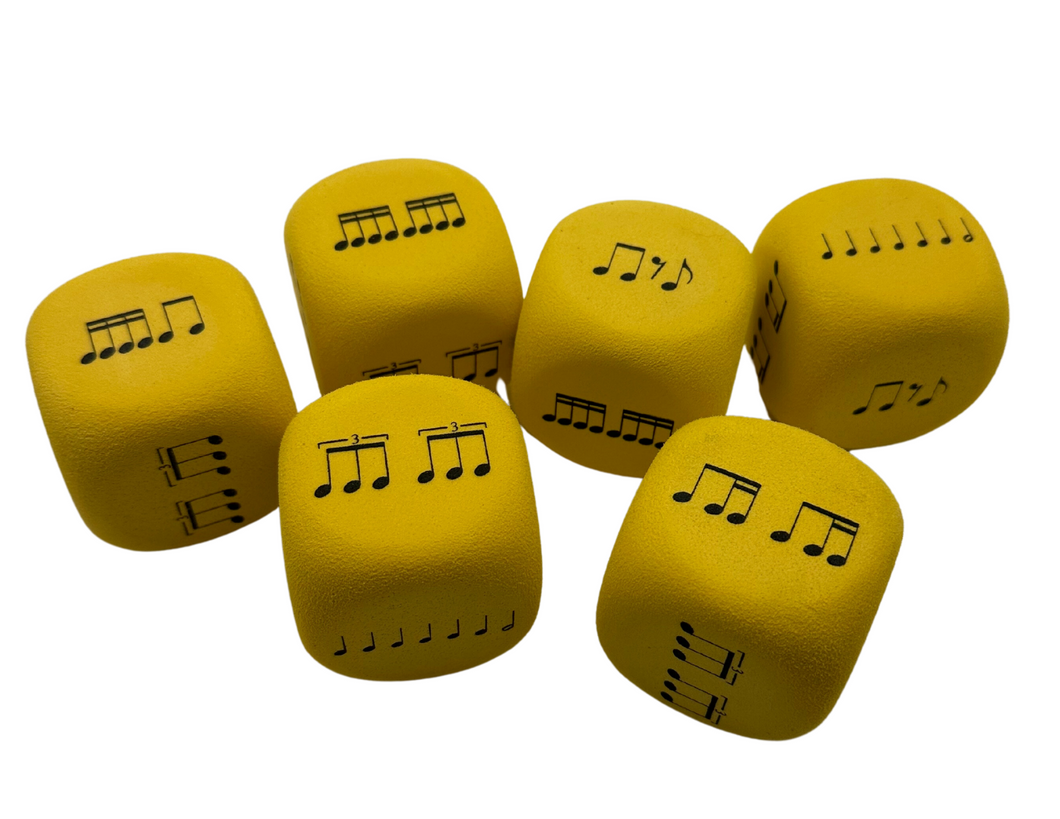 Foam Twinkle Rhythm Dice - 2 inches