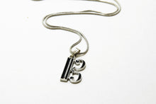 Load image into Gallery viewer, Alto Clef Viola Necklace - Silver with Black Accents
