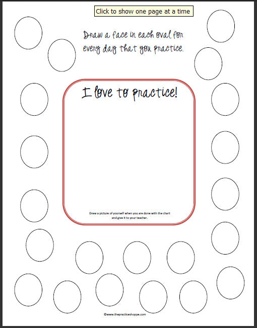 Draw a Face 21-Day Practice Chart (digital download)