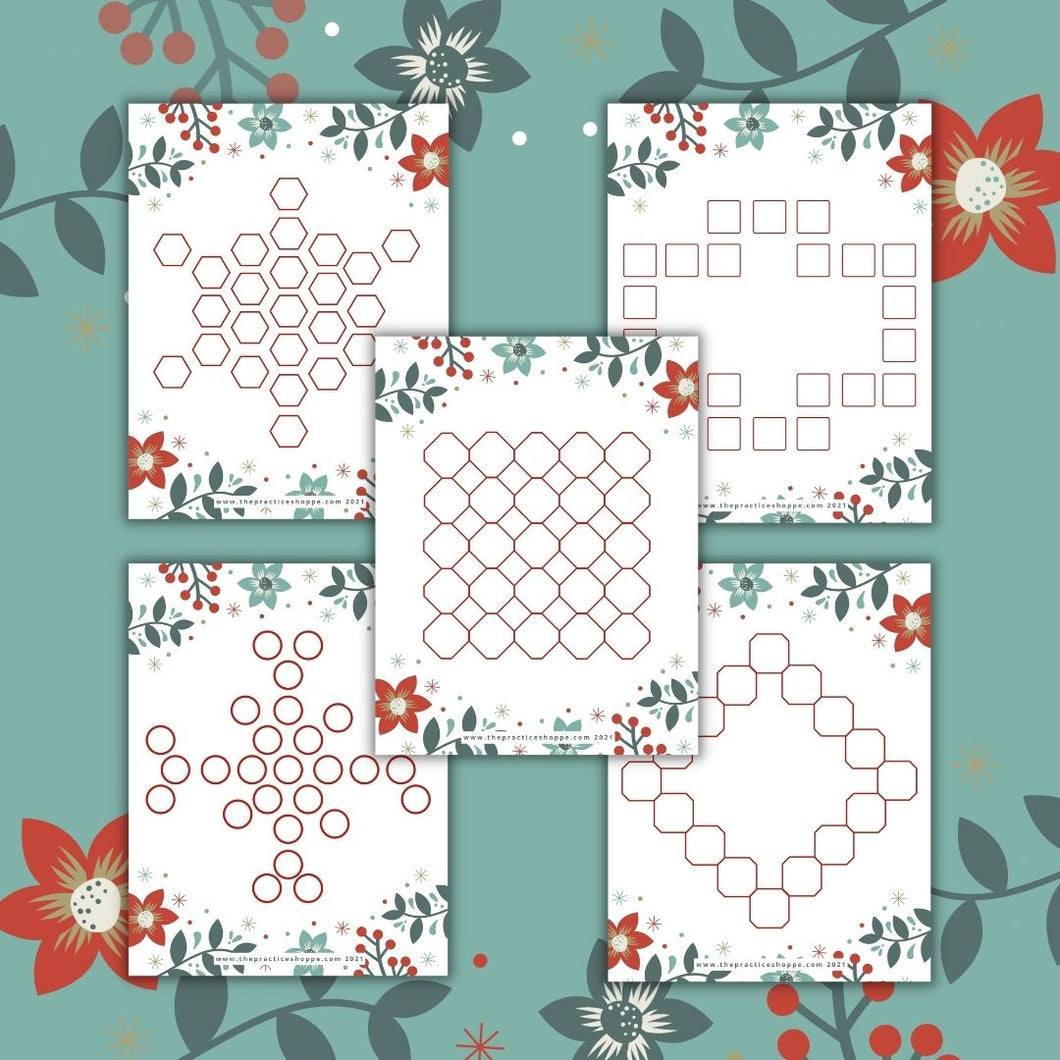 Holiday Winter Practice Chart Bundle