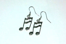 Load image into Gallery viewer, Dangle Fish Hook Tibetan Sixteenth Note Earrings
