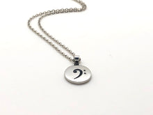 Load image into Gallery viewer, Bass Clef Circle Pendant Necklace
