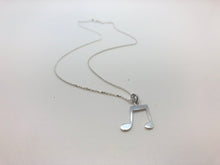 Load image into Gallery viewer, 925 Sterling Silver Two-Eighth Notes Necklace
