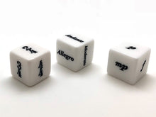 Load image into Gallery viewer, 25 mm Dynamics, Tempo, Time Signature Music Dice - Set of 3
