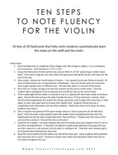 Load image into Gallery viewer, 10 Steps to Note Fluency for Violinists - 10 Sets of Flashcards (Digital Download)
