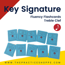 Load image into Gallery viewer, Key Signature Fluency Flashcards (Treble Clef) - 10 Sets of Flashcards (Digital Download)
