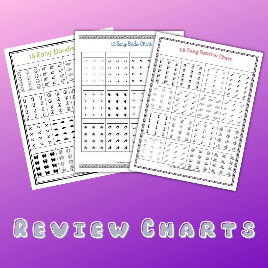 12 & 16 Song Review Charts Bundle (Digital Download)