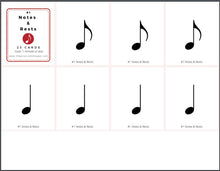 Load image into Gallery viewer, Notes &amp; Rests Flashcards - 4 Sets of Flashcards (digital download)
