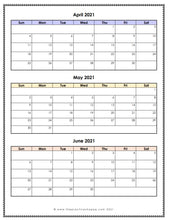 Load image into Gallery viewer, 2021 Three Months per Page Calendar (Digital Download)
