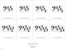 Load image into Gallery viewer, Key Signature Fluency Flashcards (Bass Clef) - 10 Sets of Flashcards (Digital Download)
