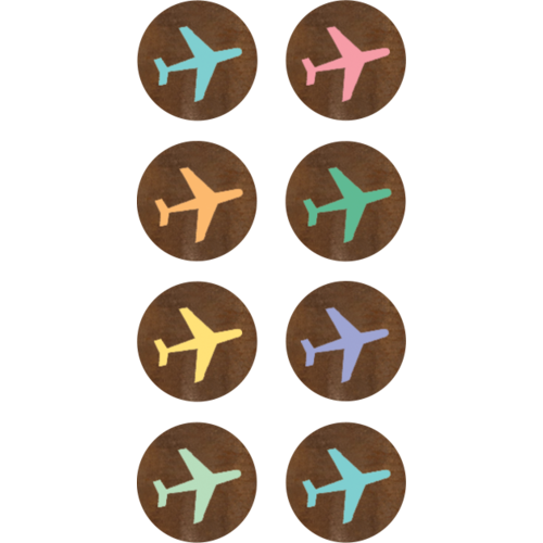 TCR Airplanes Mini Stickers