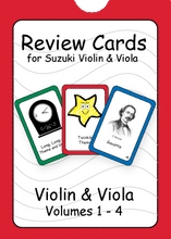 Load image into Gallery viewer, Violin/Viola Suzuki Review Cards for Volumes 1-4 - Deck
