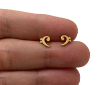 Load image into Gallery viewer, Stainless Steel PS Post Earrings Bass Clef - Gold
