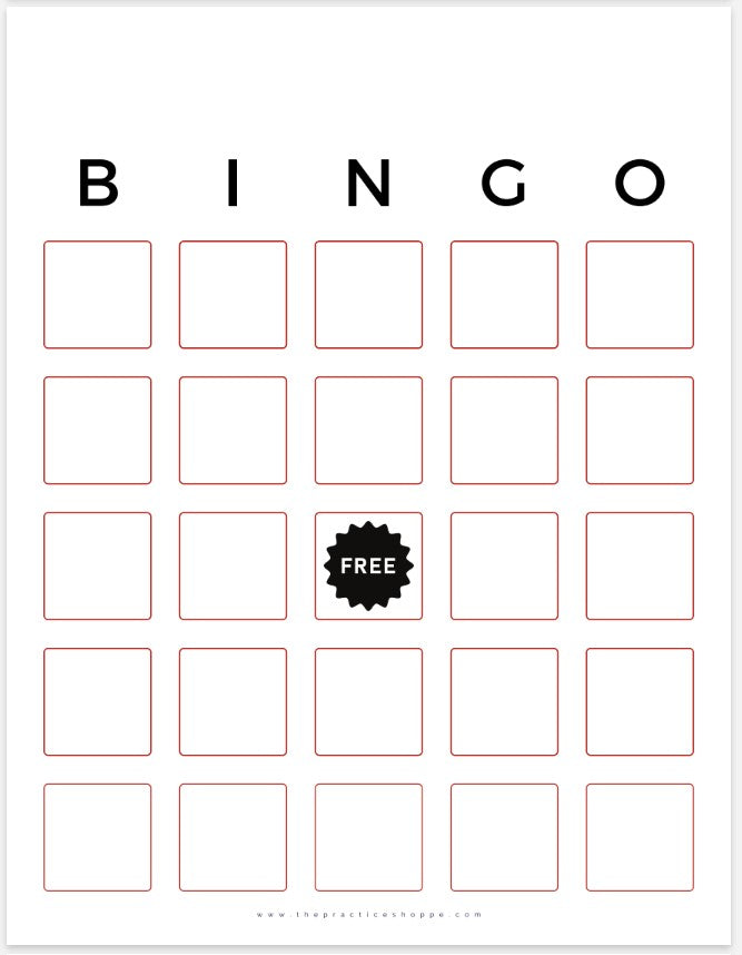 BINGO Blank (Digital Download)