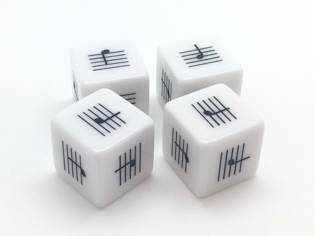 25 mm Lines and Spaces Dice - set of 4