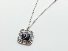 Load image into Gallery viewer, Bass Clef Crystal Pendant Necklace
