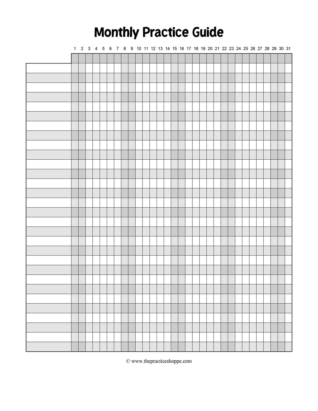 Monthly Practice Guide (Digital Download)
