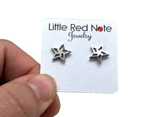 Load image into Gallery viewer, Stainless Steel Post Earrings Star Design
