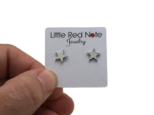 Load image into Gallery viewer, Stainless Steel Post Earrings Star Solid
